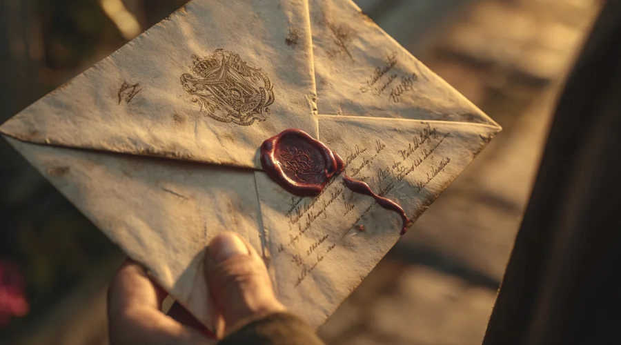 Reproduce la carta de aceptacion a Hogwarts y entregala