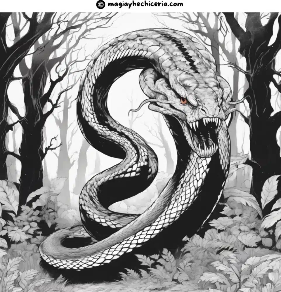 basilisco realista para colorear halloween