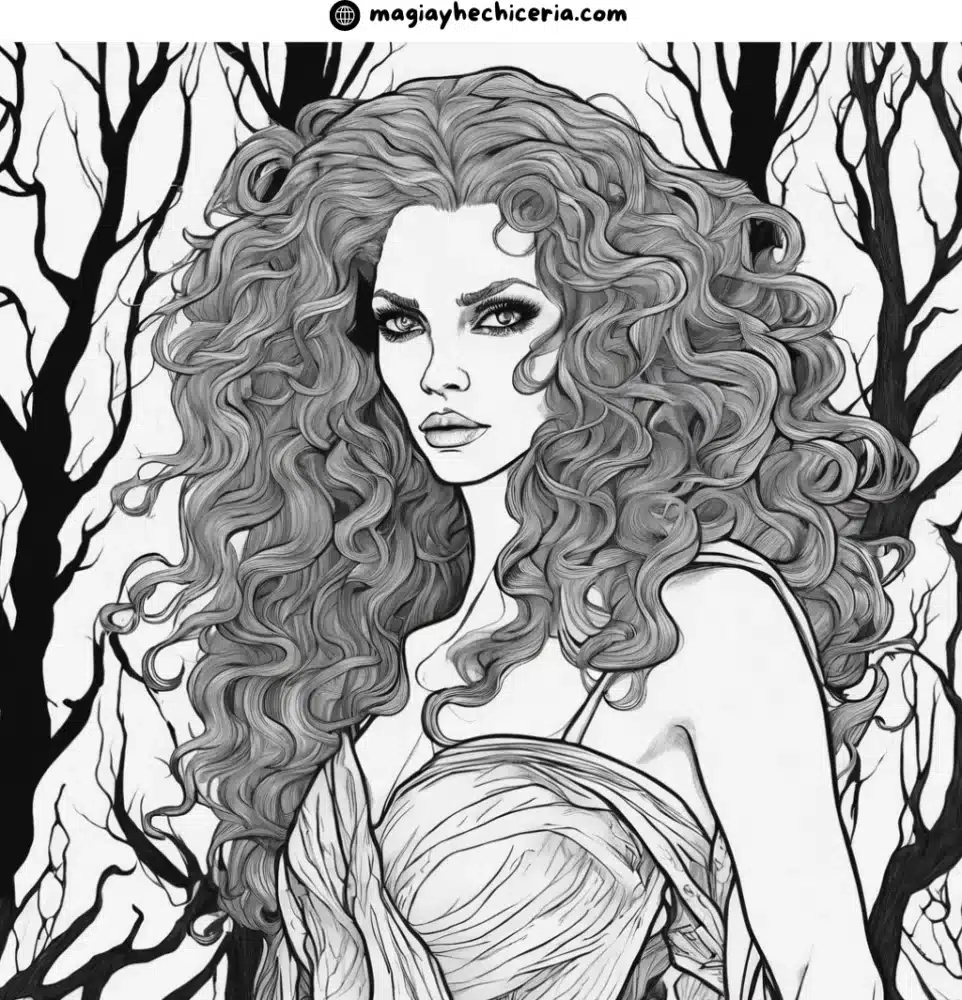 bellatrix realista para colorear halloween