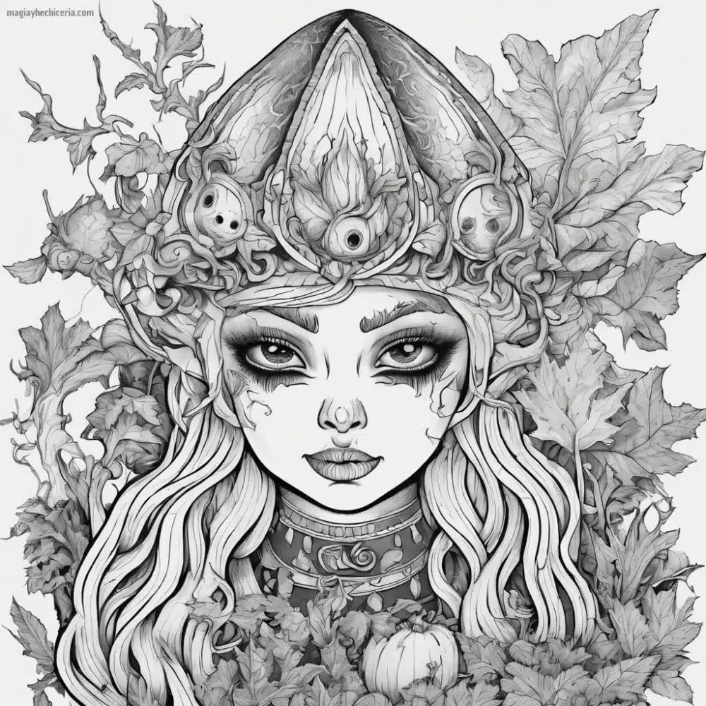 dibujo de bruja para halloween