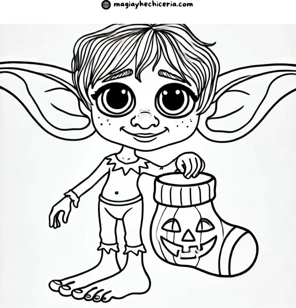 elfa harry potter para colorear halloween