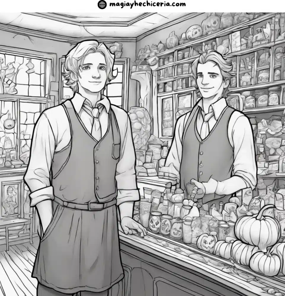 gemelos weasley realista para colorear halloween