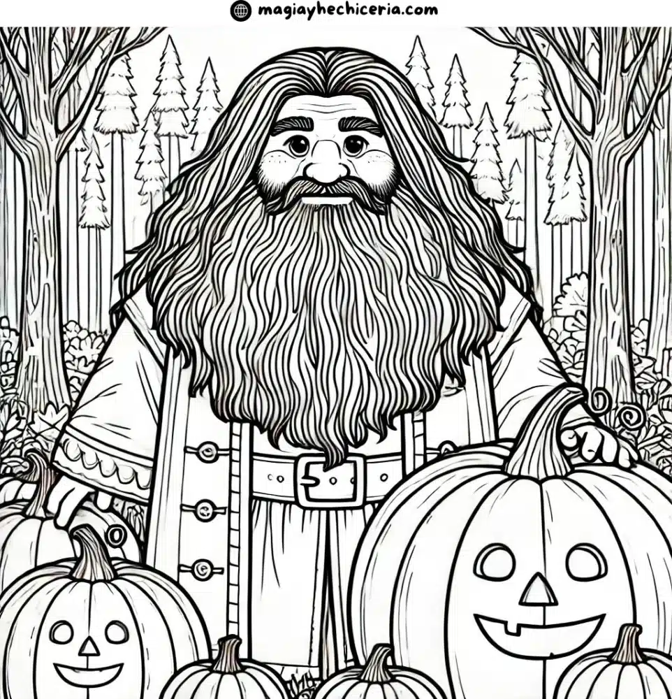 hagrid para colorear halloween