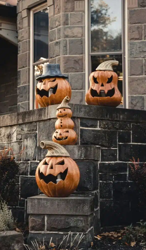 ideas de halloween terrorificas para decorar harry potter con calabazas