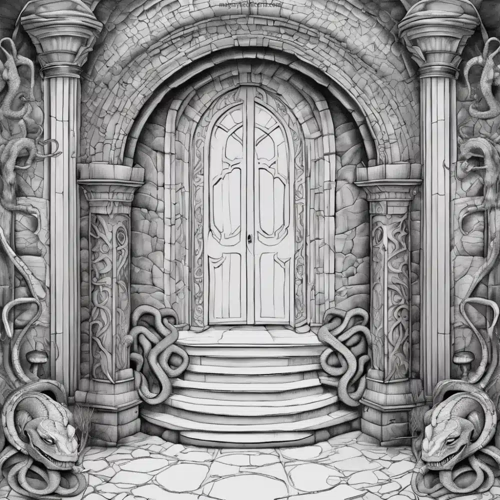 puerta camara de los secretos para halloween