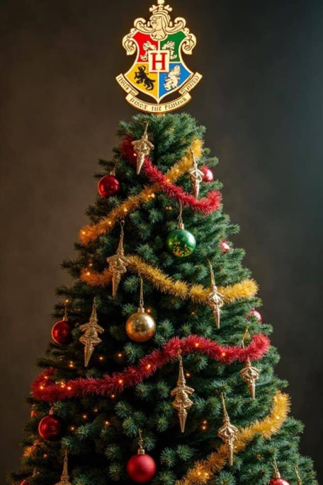 escudo hogwarts arbol harry potter decoracion navidad