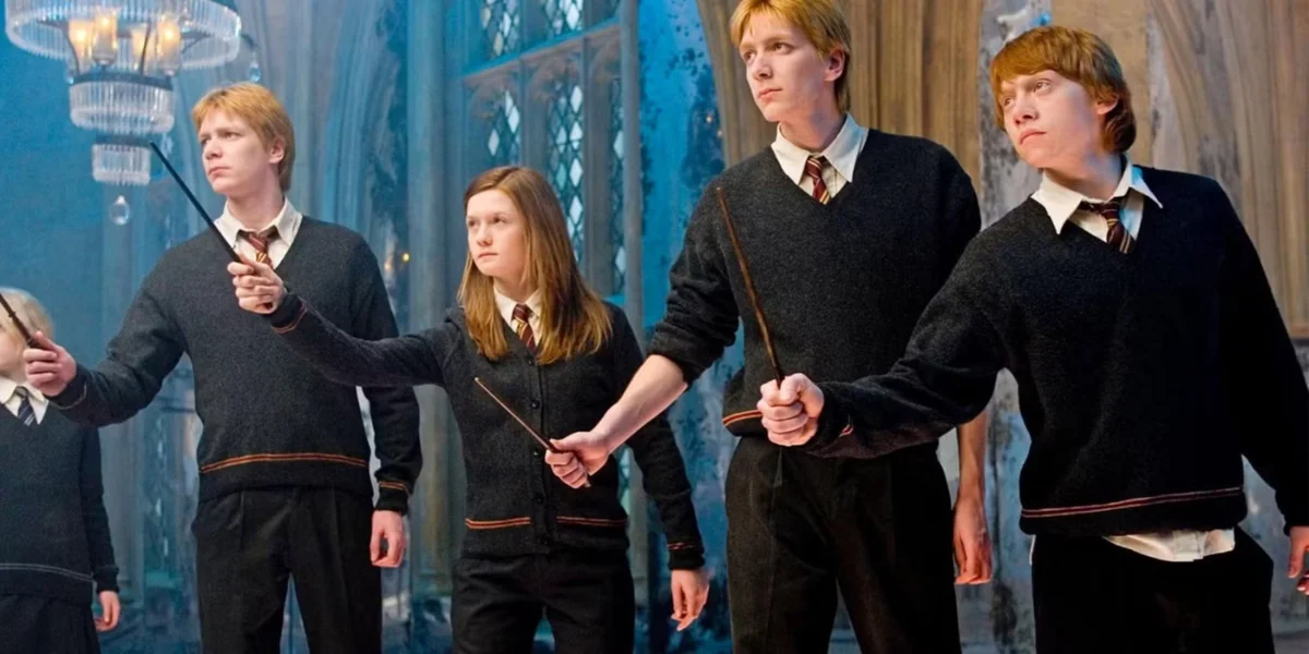 la eleccion de los hermanos Weasley para la serie de Harry Potter