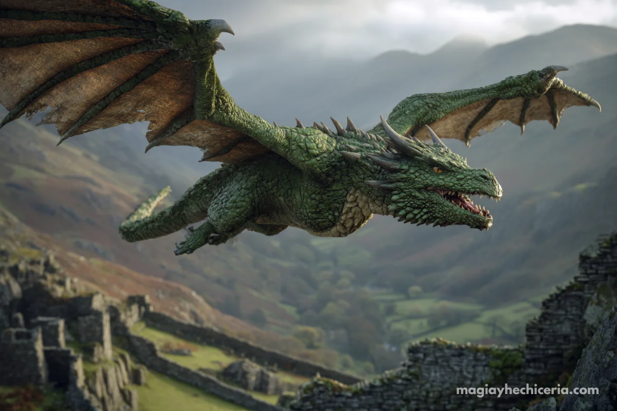 Dragon Verde Gales Comun habitat